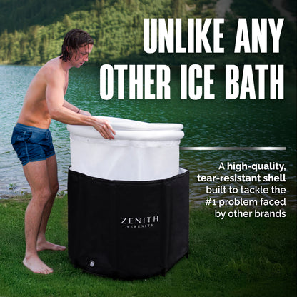 Zenith Serenity™ Premium All-In-One Ice Bath | XL 480L - Zenith Serenity Limited internal liner graphic