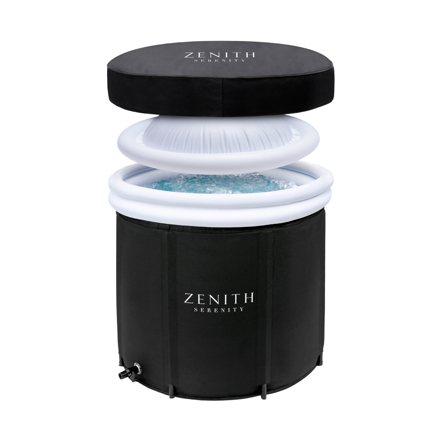 Zenith Serenity™ Premium All-In-One Ice Bath | XL 480L - Zenith Serenity Limited front angle